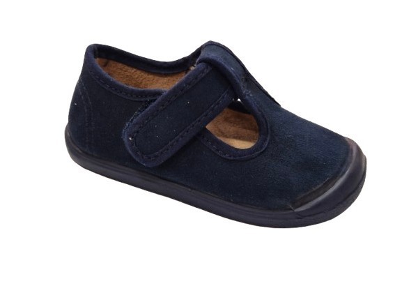 Vulpeques - Pepito barefoot para niñas, modelo Vulpeques 302-SU, zapatillas deportivas cómodas y flexibles para uso diario en color marino