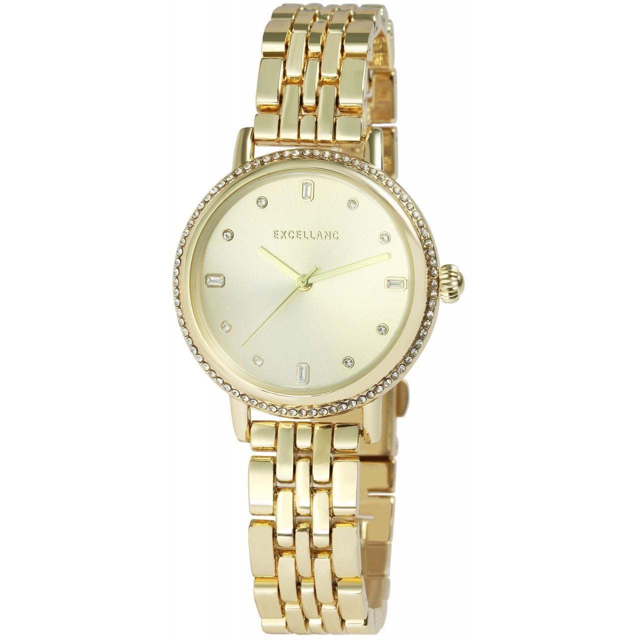 Reloj Excellanc® Mujer com Bracelete Metal e Acabamento Simili