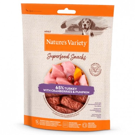 Nature`s Variety Superfood Snacks Adult Pavo Para Perros 85 Gr