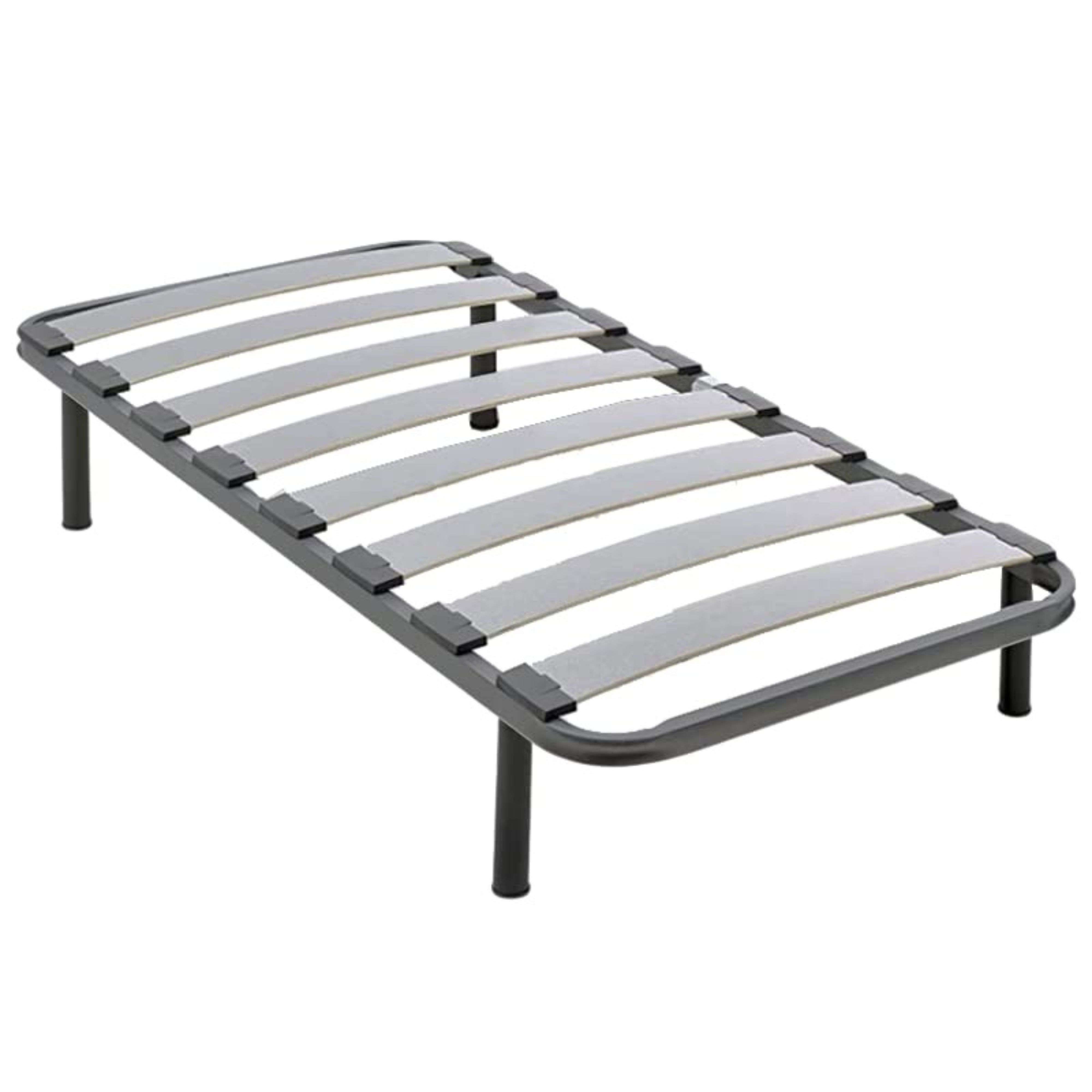 Miroytengo Somier Neo Balda Ancha, Tubo de Acero 40x30 mm, Láminas de chopo-Flex, Con o Sin Patas, en Varias Medidas
