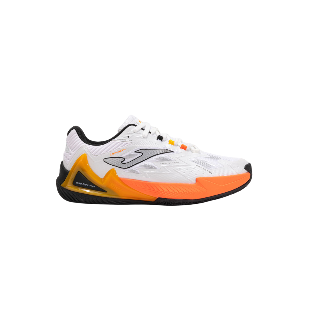 Zapatillas de pádel Joma Open Men 2516 Blanco Naranja Saffron Omni