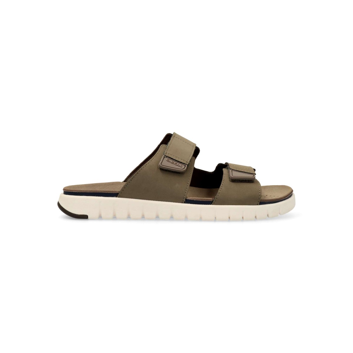Geox - Sandalias para hombre Flextride con diseño bio casual y máxima flexibilidad, fabricadas en efecto nobuk para días calurosos