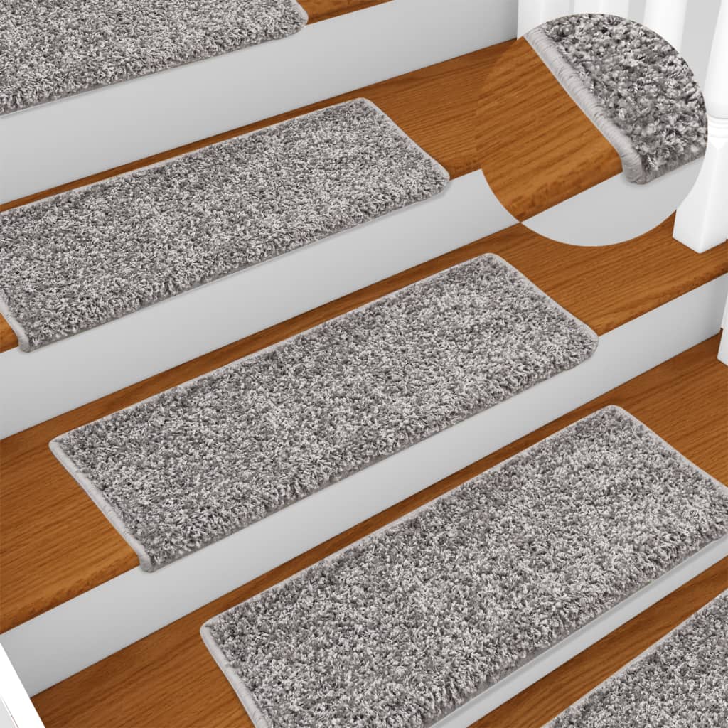 vidaXL Alfombras de Peldaños de Escalera 15 uds Protector Adhesivo Tela Color Beige, Dorado, Gris y mas