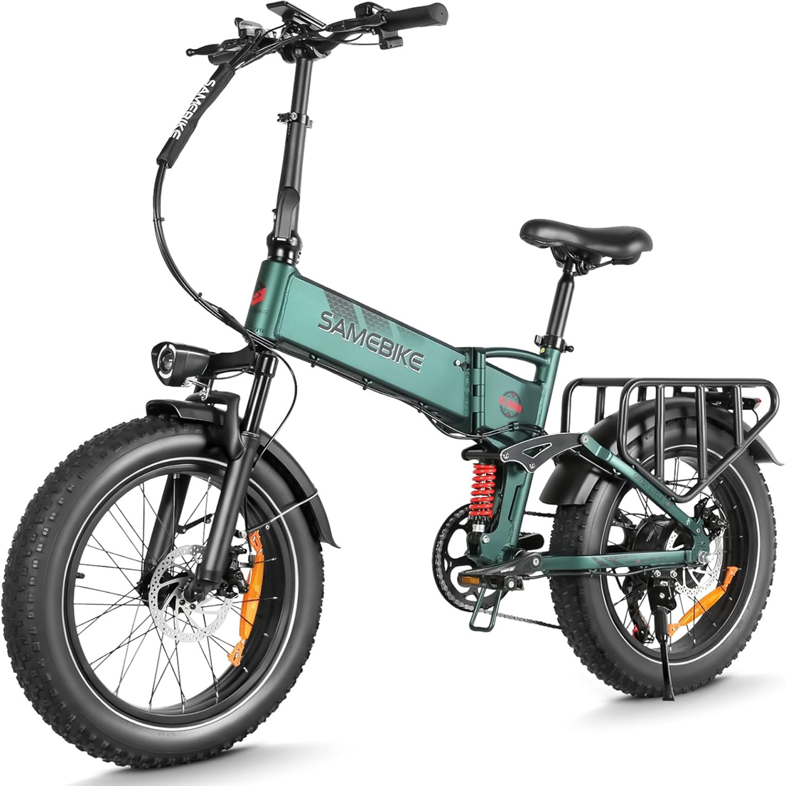 SAMEBIKE RS-A02PRO,Electric Bicycle,250W motor,48V15Ah battery,Max speed 25km/h, Assisted Mode max range 100km,20*4.0 inch Fat Tires,Dual Suspension System