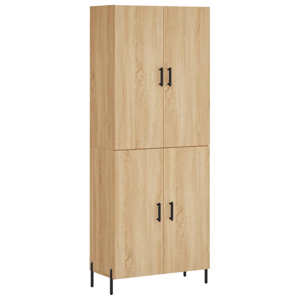 vidaXL Aparador alto madera contrachapada color roble 69,5x34x180 cm