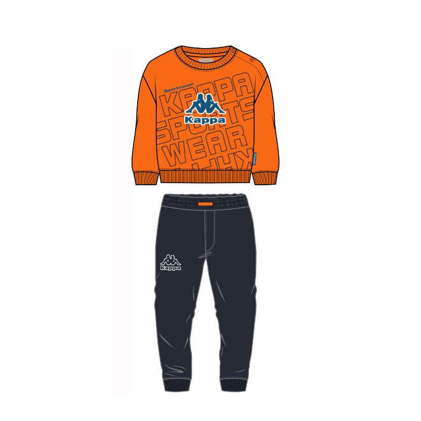 Chandal Kappa Bebe 321y58w-8071t0015 Orange Talla NiÑo 3-8 - 80cm (9-12 Meses)