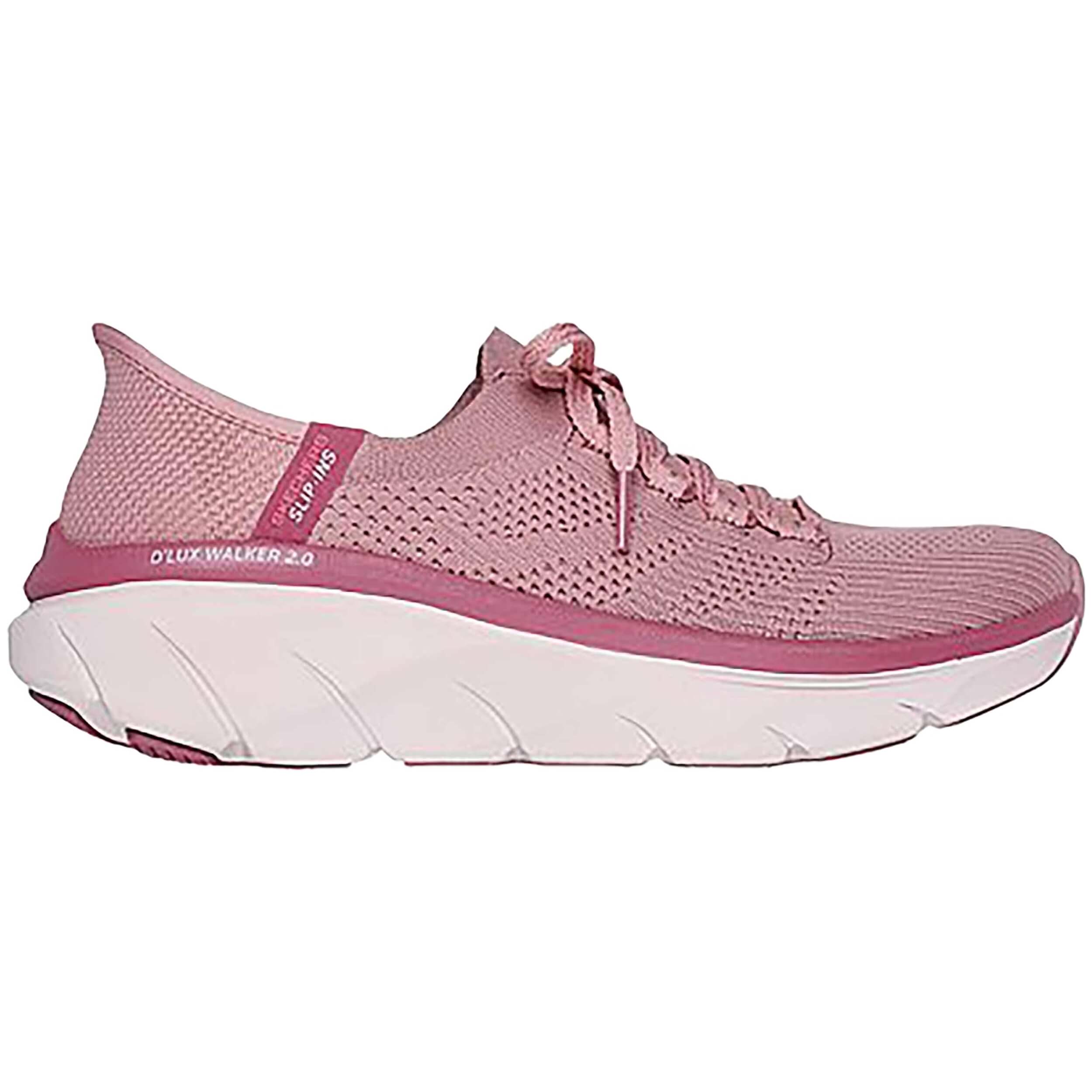 Zapatillas Skechers D'Lux Walker 2.0 Dark Mauve Knit/Tri Mujer