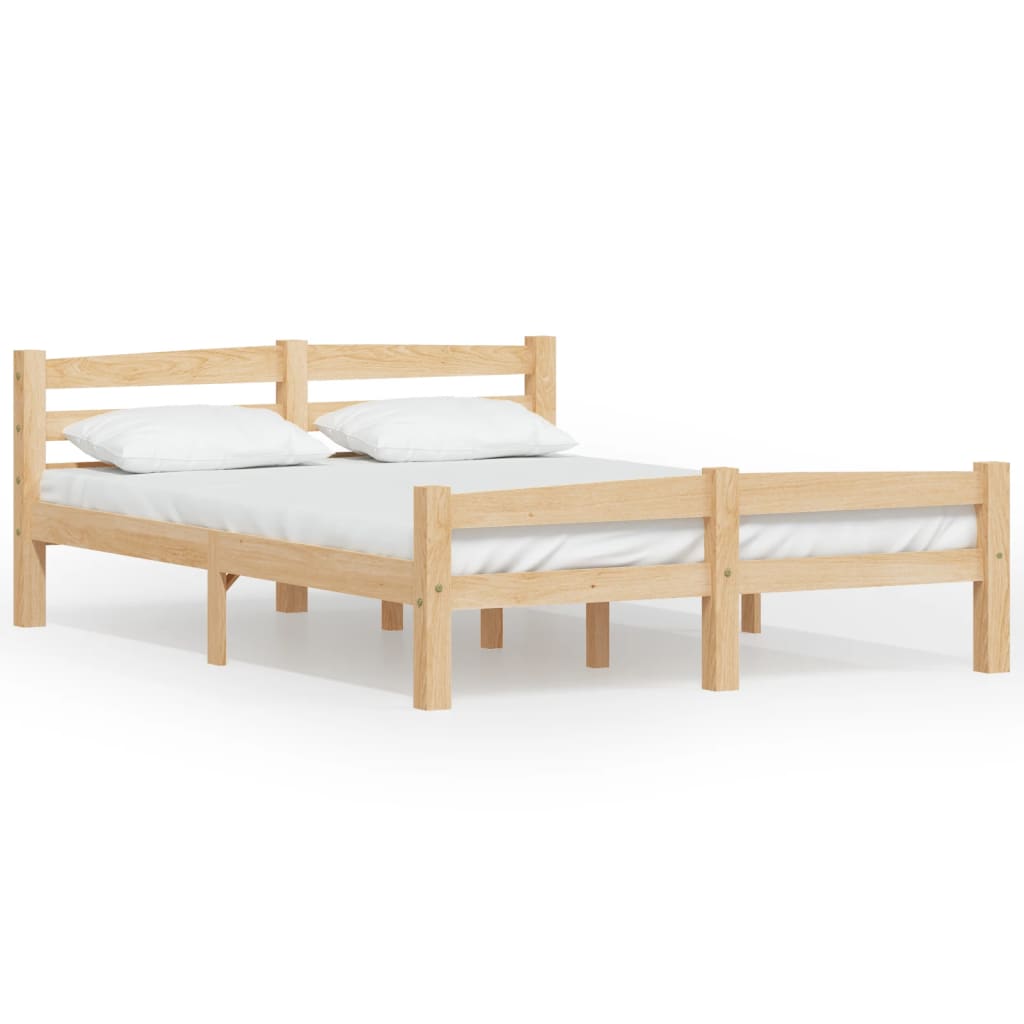 vidaXL Estructura de cama sin colchón madera maciza de pino 120x200 cm