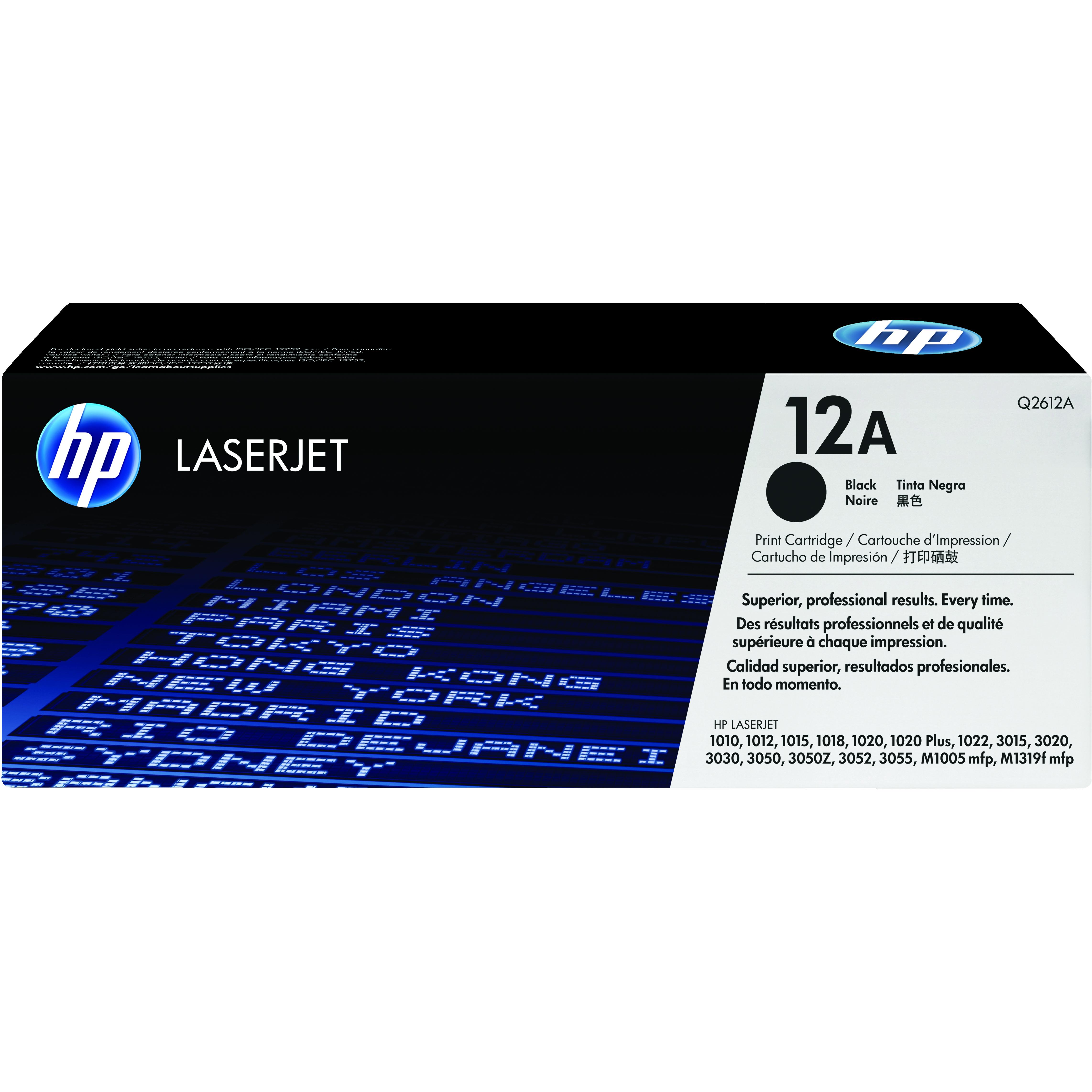 Cartucho de toner original LaserJet HP 12A negro