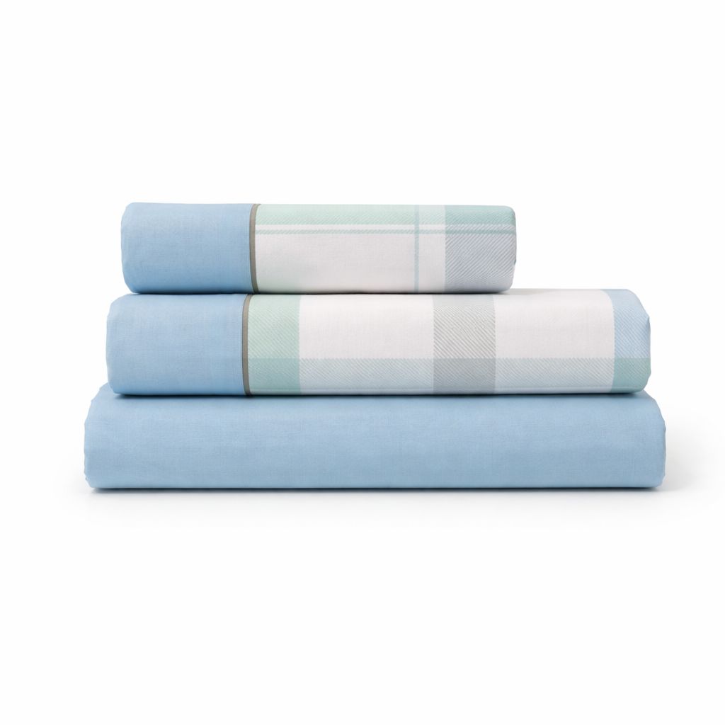 Juego De Sábanas Modelo Trevi, 3 Piezas, Para Cama de 150 cm, Disponible En Rosa y Azul, Altura especial 30 cm, Algodón y Poliéster, Tacto Suave, No Hace Bolitas, 144 Hilos, antipilling. HMS