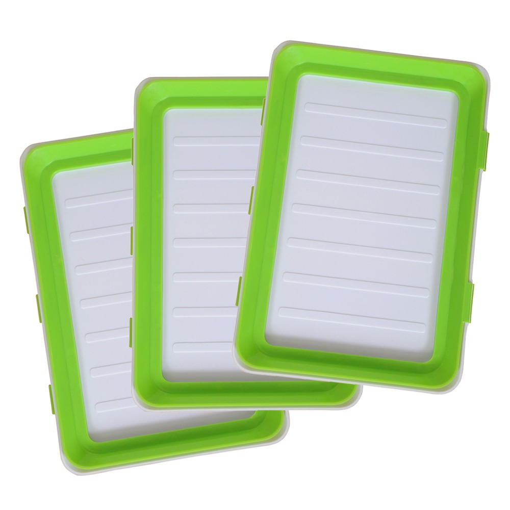 Pack de 3 Bandejas Herméticas, Reutilizables y Apilables, We houseware