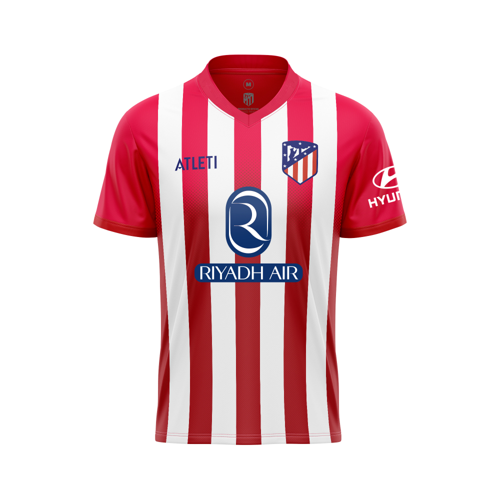 Atlético de Madrid Camiseta Primera equipación Temporada 2023-2024 réplica Oficial - Talla Adulto