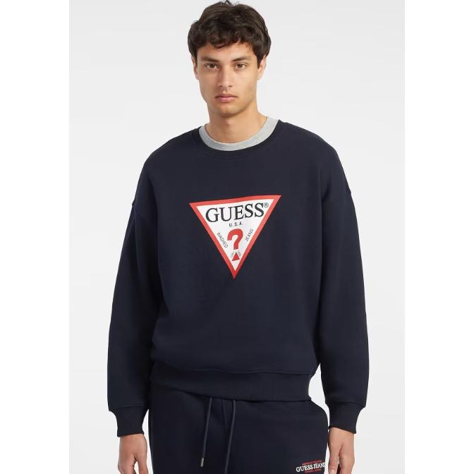 Sudadera Basic Logo Marino Guess