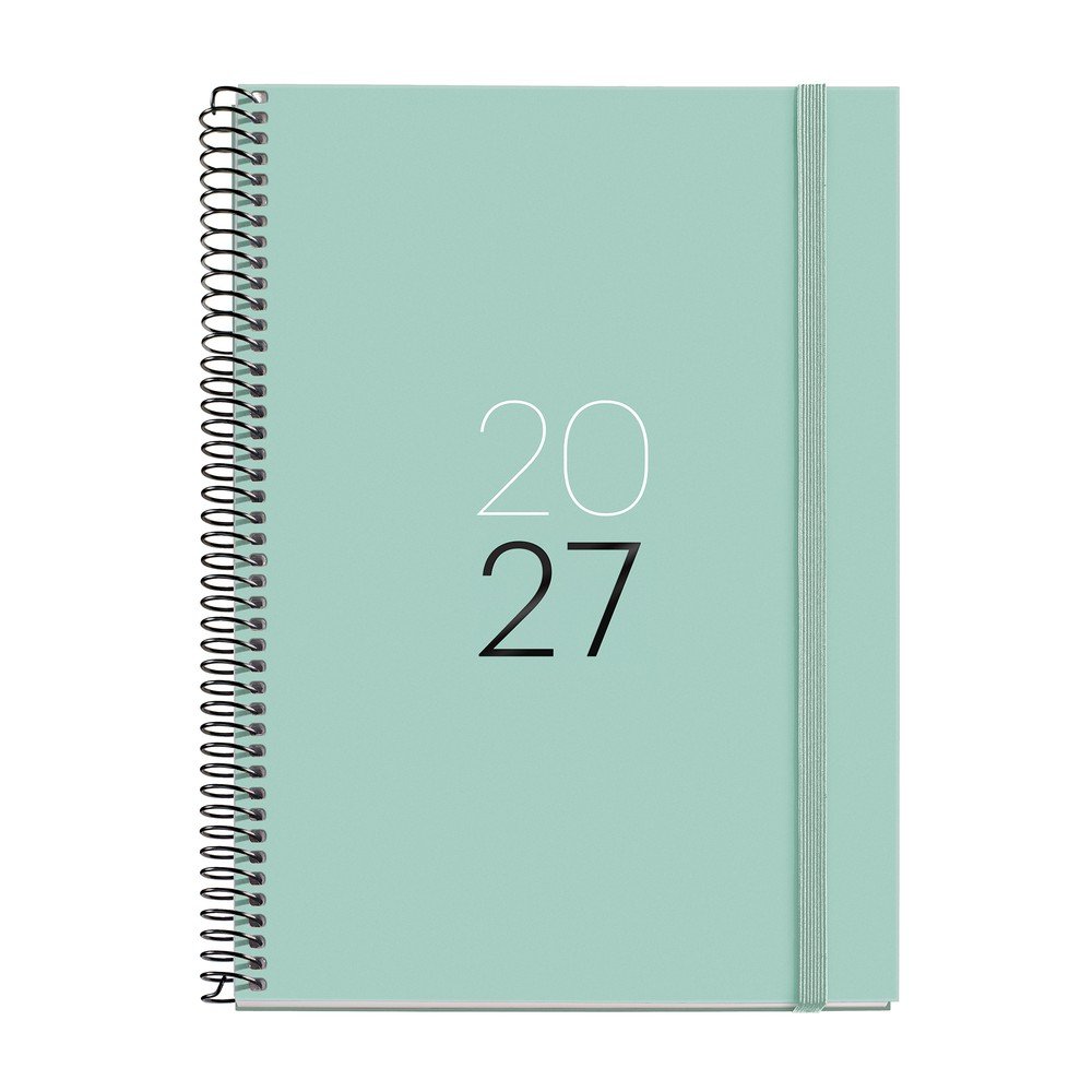 MIQUELRIUS AGENDA ANUAL 2027 ESPIRAL PLUS SEMANA VISTA CALM AQUA CALM