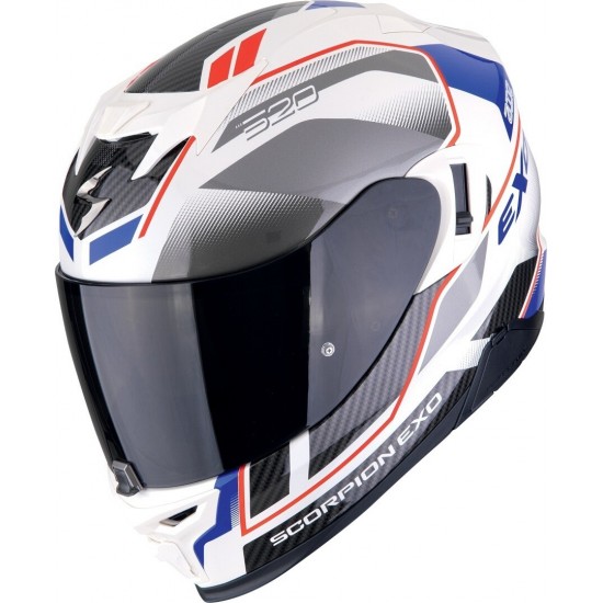 Scorpion EXO-520 AIR Lena blanco perla y azul CE 22.06 casco integral 172-499-126
