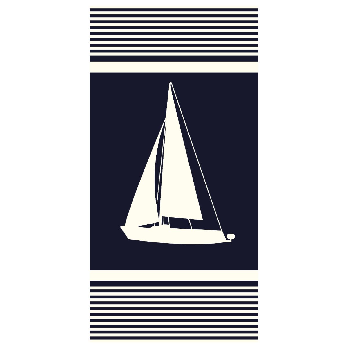 Toalla de playa de microfibra con estampado de velero, marca SUN&SURF