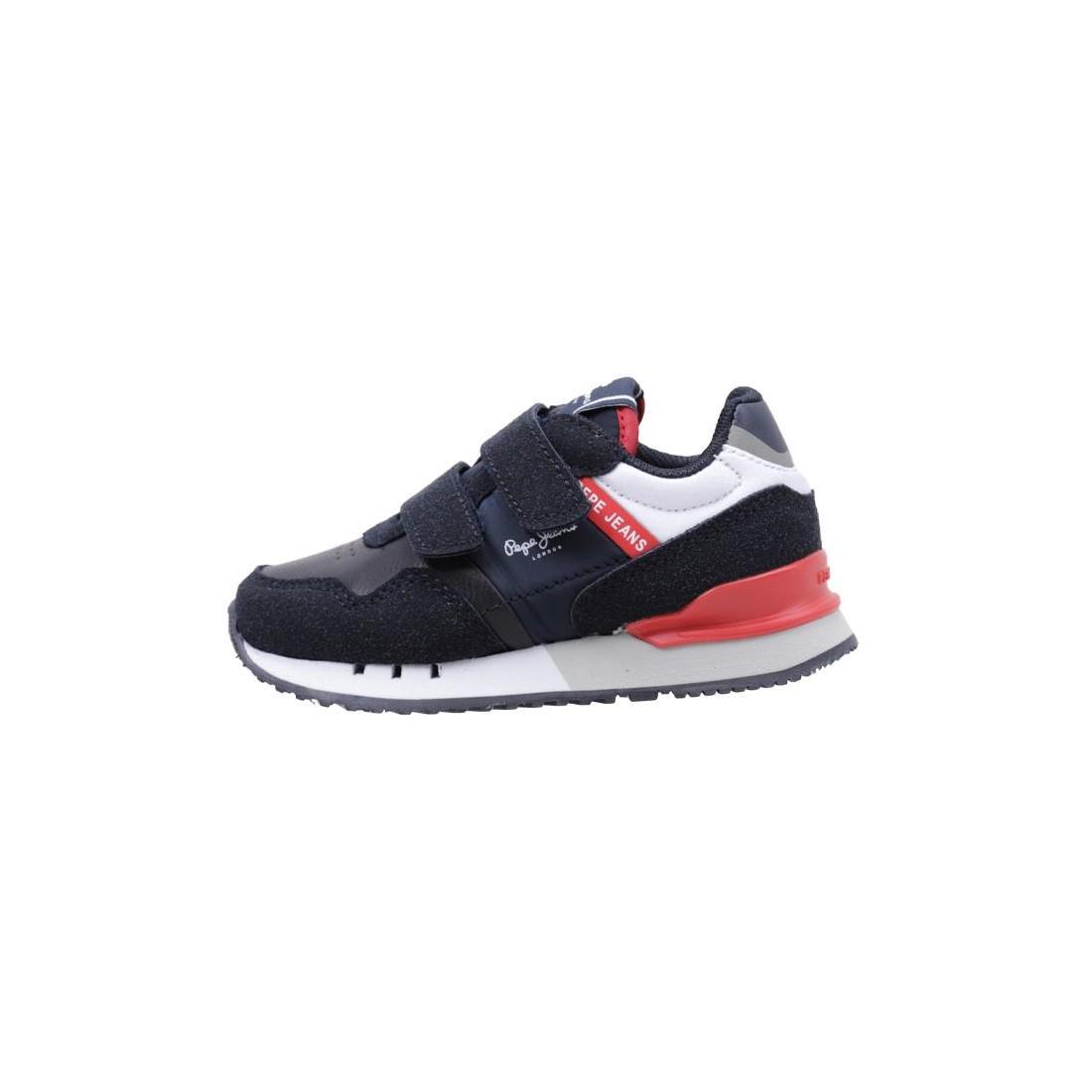 Pepe Jeans LONDON ONE COVER BK zapatilla deportiva velcro bebé niño (hasta talla 30) Azul