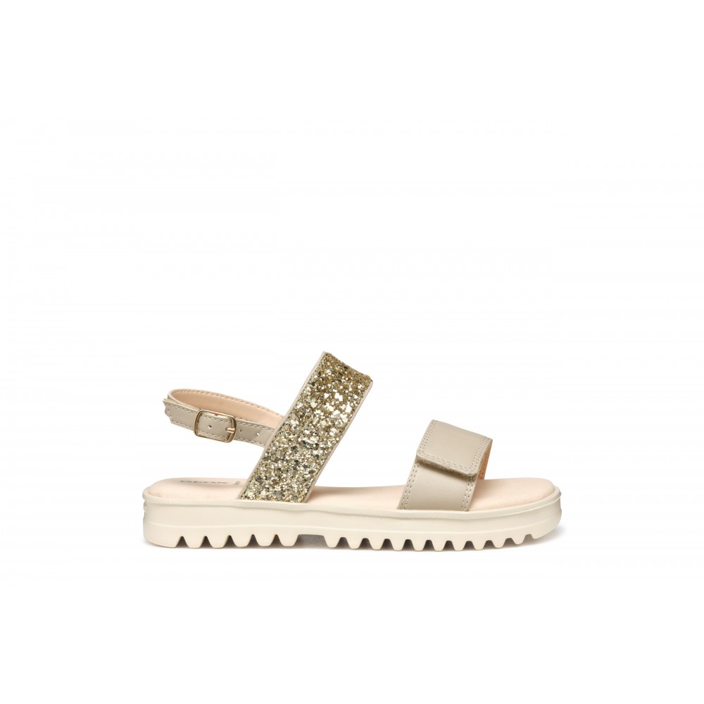 Sandalias planas niña GEOX J556EA C0232 SANDALIA BEIG/PLATINUM 34547 25V
