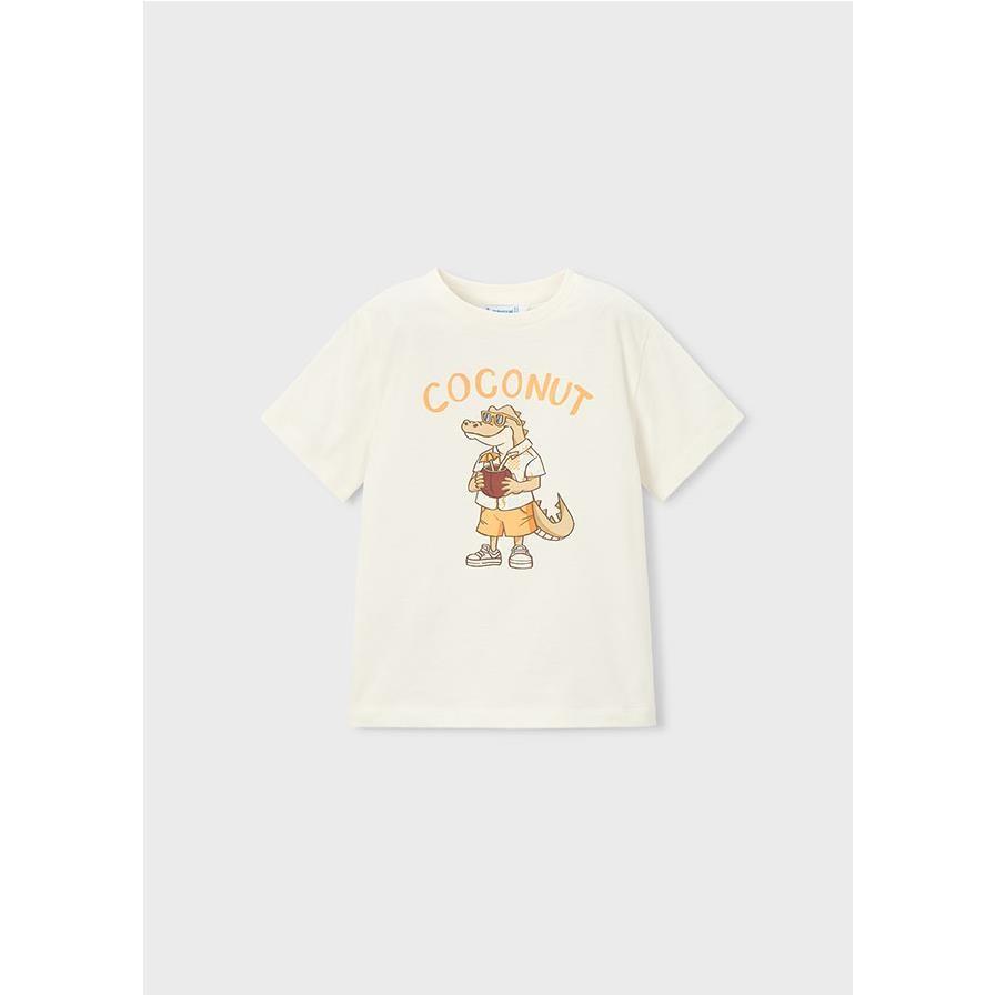 Mayoral - Camiseta para niño con estampado de cocodrilo Crocodile, tejido suave y transpirable, ideal para uso diario en verano