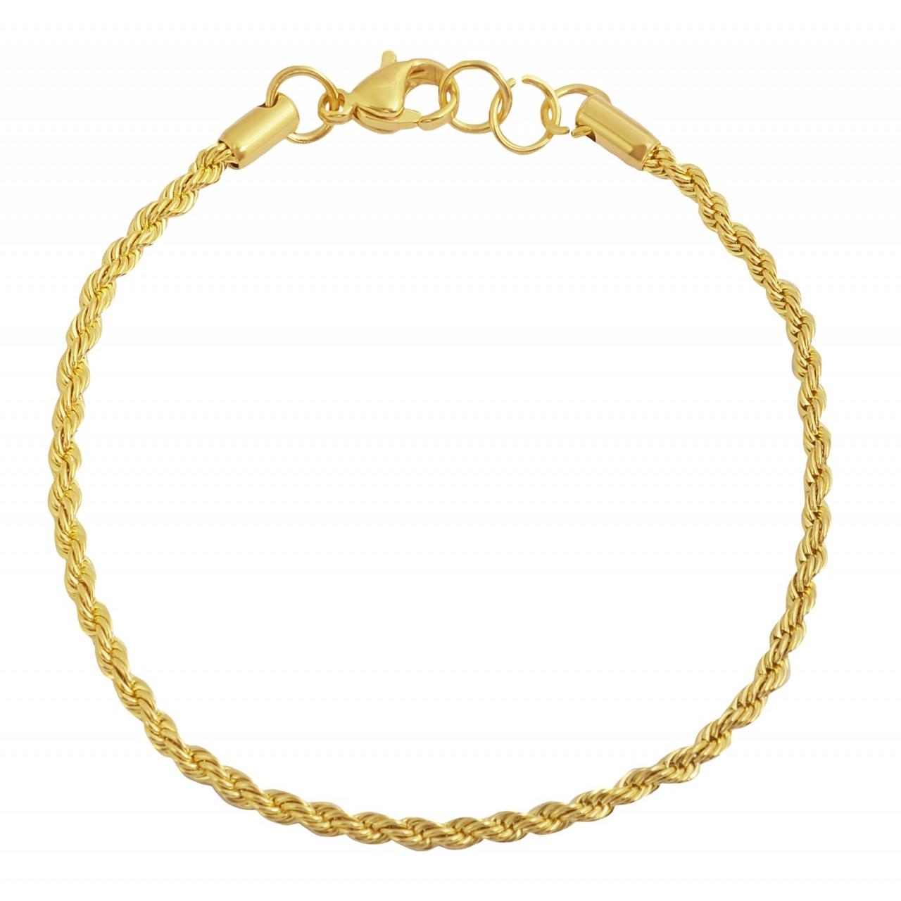 Akzent® Pulsera Dourada em Aço Inoxidável - 0232