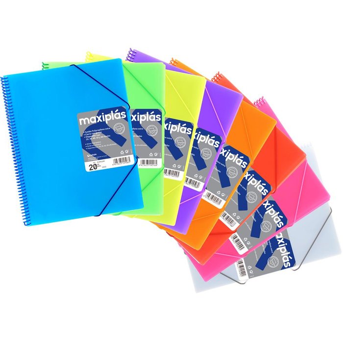 GRAFOPLAS CARPETA 30 FUNDAS A4 MAXIPLAS TRANSPARENTES AMARILLO ESCOLAR 2x24x31 Cms.
