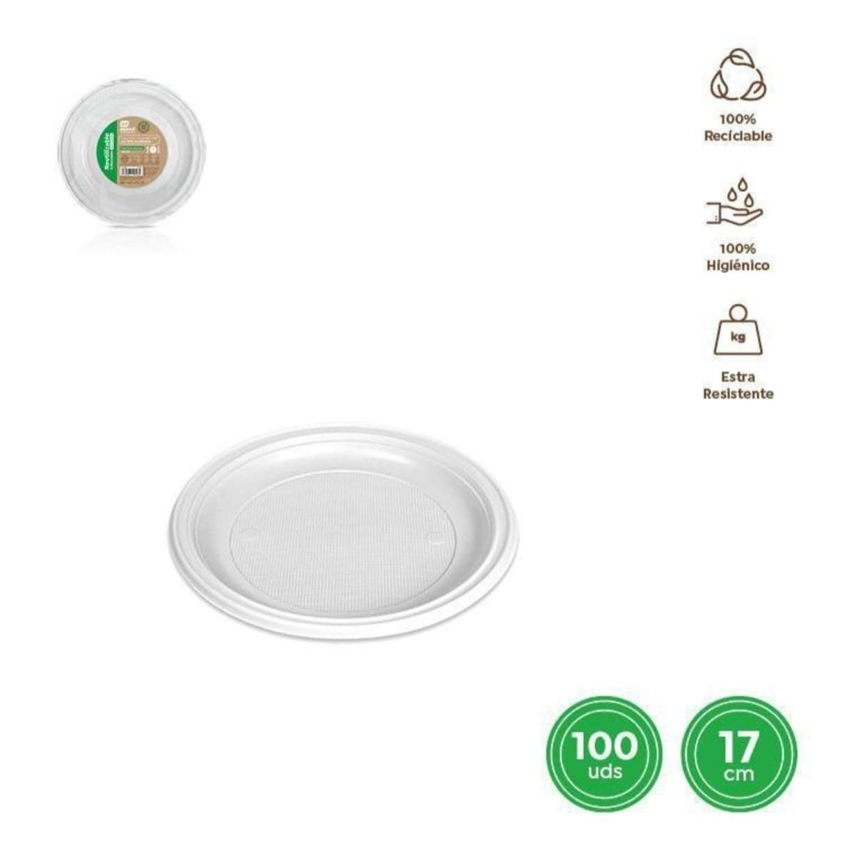 Plato de Plastico Reutilizables plato de postres platos llanos platos hondos 100 Unidades Color Blanco 17cm 20.5cm 22cm ø. Platos Reutilizables para Fiestas, Barbacoas, Cumpleaños, Celebraciones y mucho más varios modelos a elegir diferentes precios