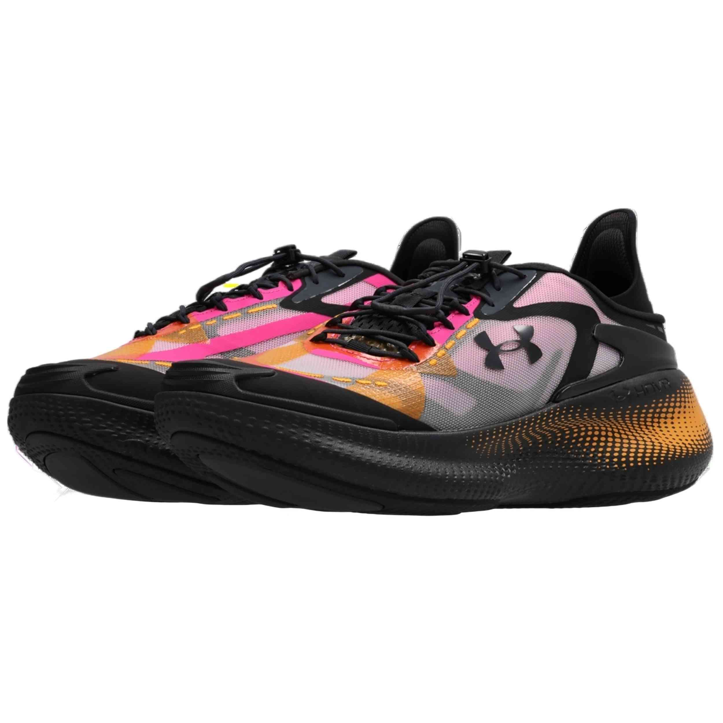 Zapatillas Under Armour modelo UA Echo SlipSpeed "Electric Tangerine / Black / Green Mode" para hombre y mujer en color Naranja