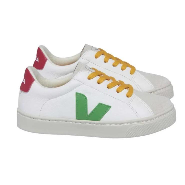 VEJA Small Esplar Laces – Zapatillas infantiles de piel con cordones