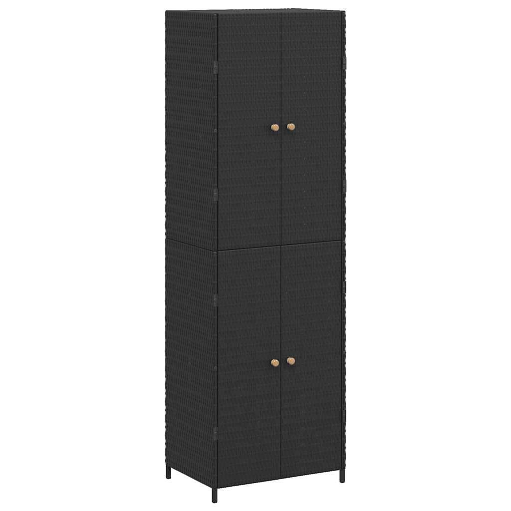 vidaXL Armario de Almacenaje de Jardín Aparador Mueble Terraza Balcón Ratán PE 59x40x180 cm