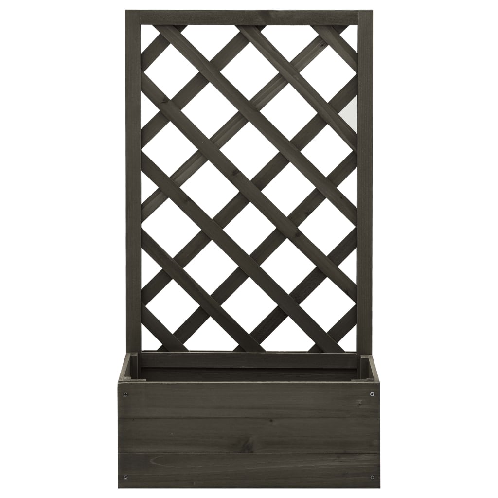 vidaXL Jardinera enrejada de jardín madera abeto 50x25x90 cm  Color Naranja,  Gris,  y mas