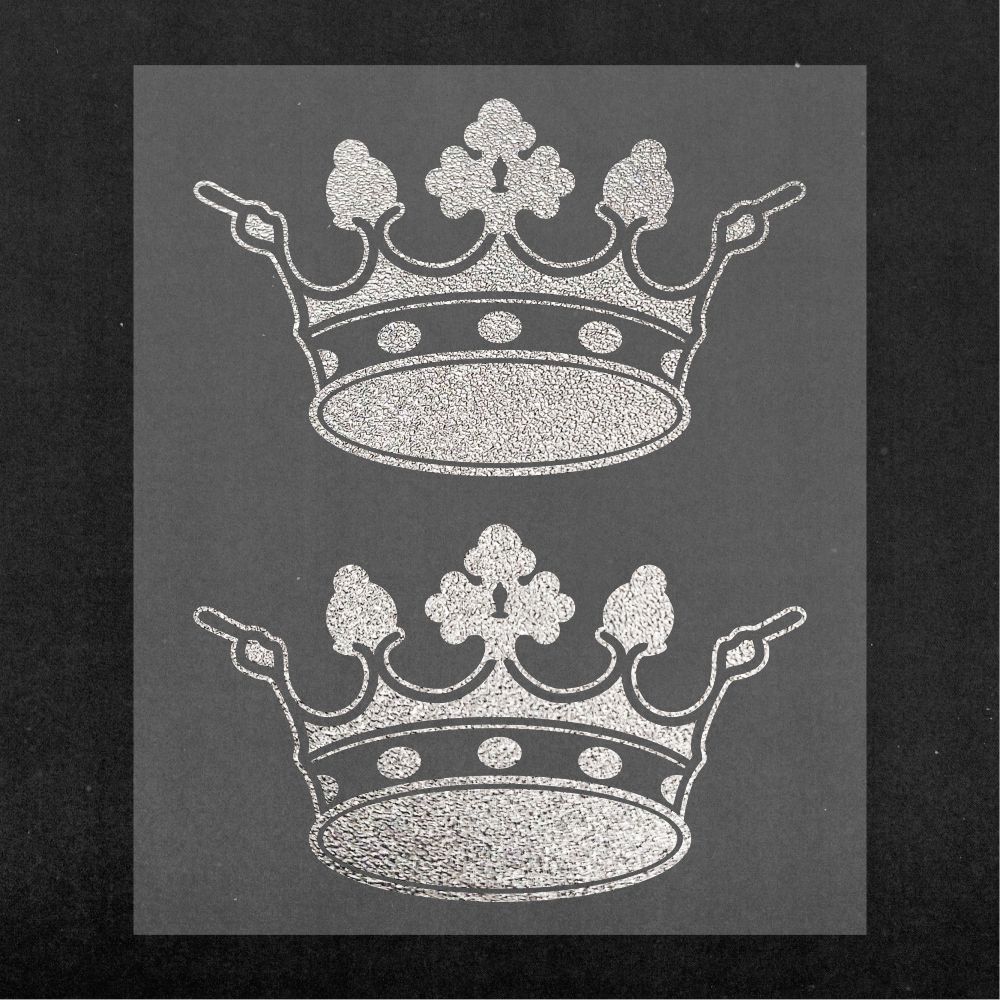 Pegatinas Plata 10x12cm Pegatinas Corona