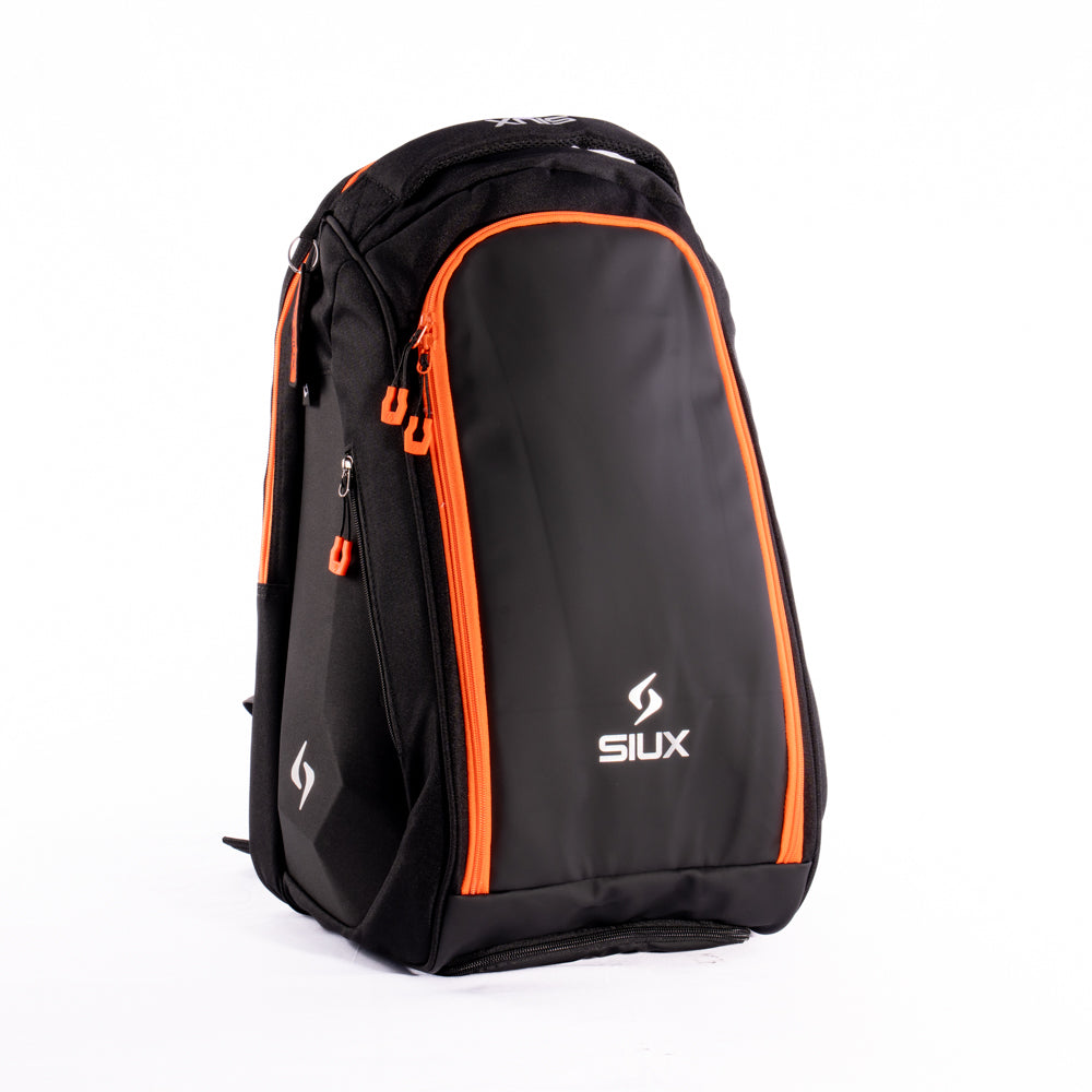 SIUX - Mochila de Pádel - Tour Negro - Mochila Deportiva para Palas, Ropa y Accesorios - Gran Capacidad con Compartimentos Funcionales - Diseño Resistente y Cómodo para Entrenamientos y Torneos