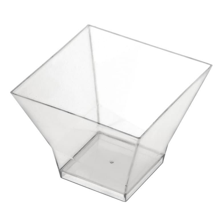 MONOUSO | Vaso Degustación Reutilizable "Pagoda" Transp. 90ml (25 Uds)