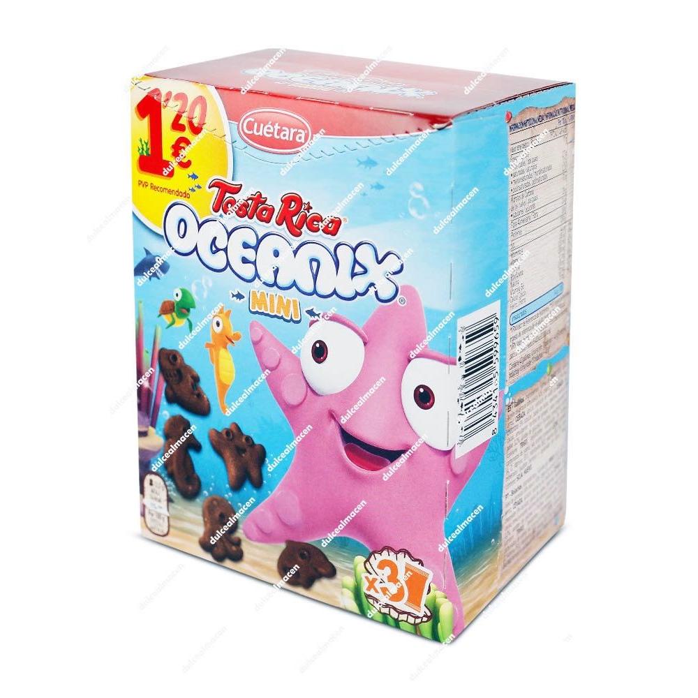 Cuétara Tosta Rica Oceanix Mini 120g | Caja con 3 Bolsitas de Mini Galletas de Cacao Infantiles