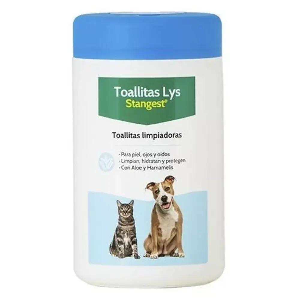 Toallitas Lys 120 unidades  limpieza de ojos y oídos de perros y gatos Stangest