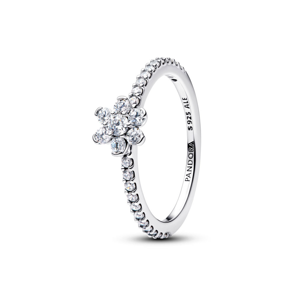 Pandora Anillo en plata de primera ley Flor Brillante 194499C01 , para Mujer