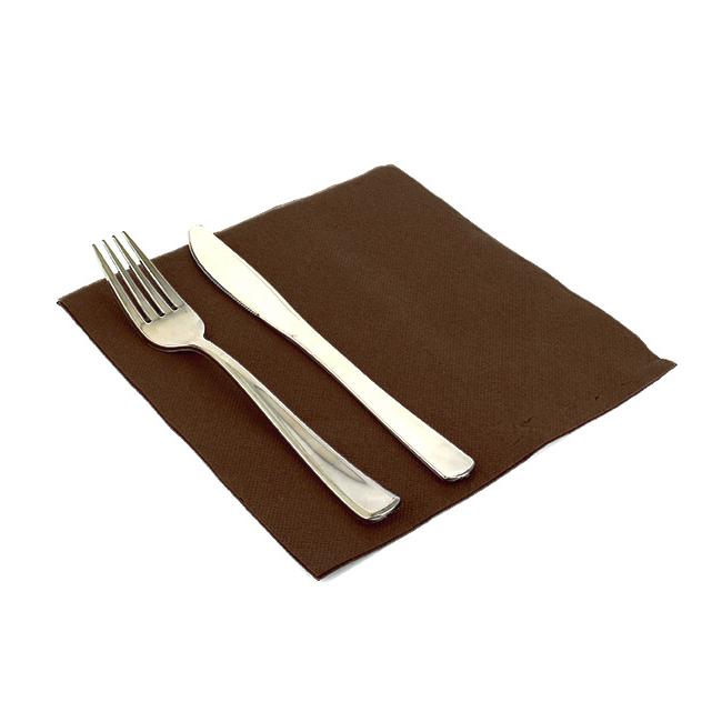 MONOUSO | Servilleta Airlaid Marrón 40x40cm (50 Uds)