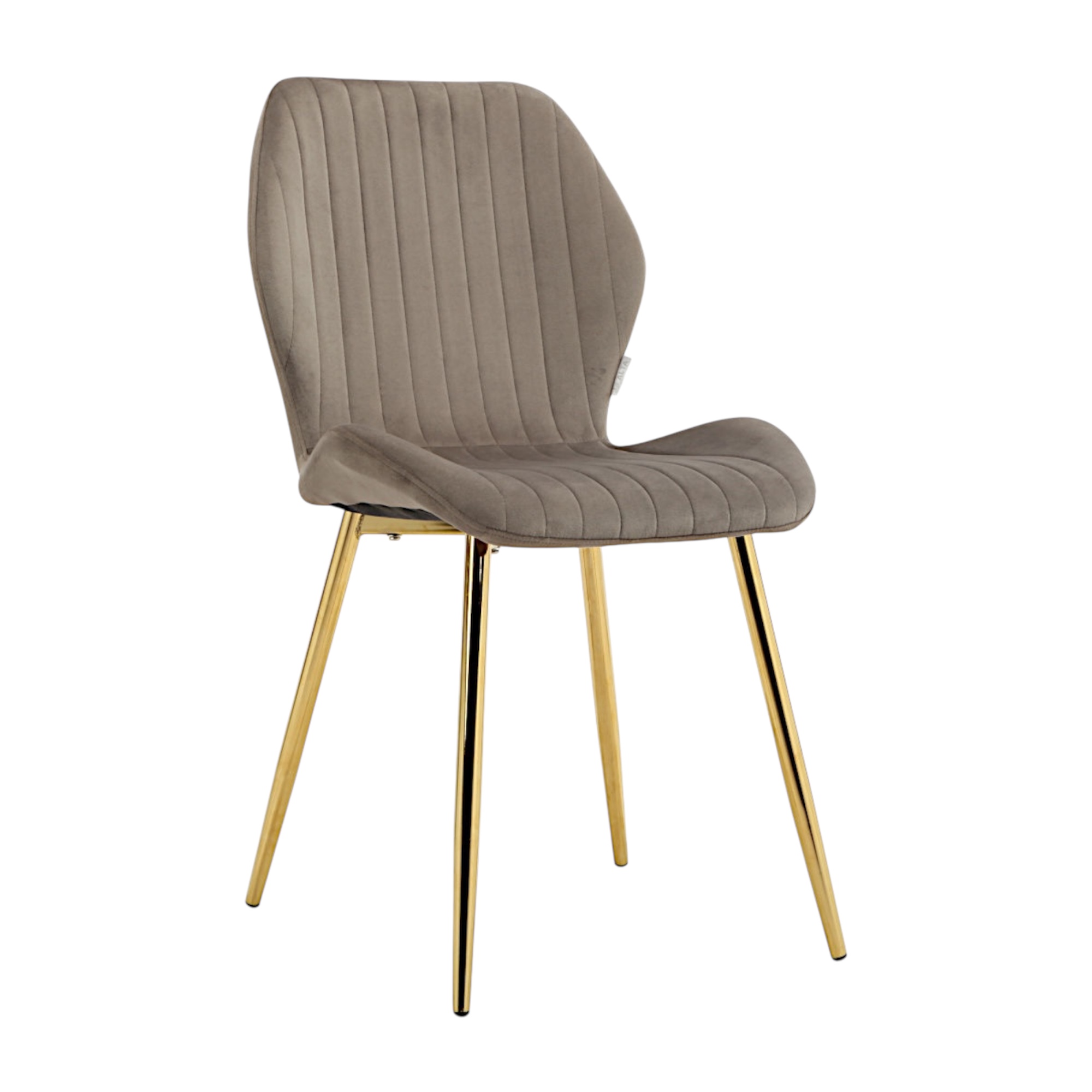 Silla Individual Minimal DECO Tapizada en Terciopelo de Comedor Estilo Moderno con Patas Metálicas Blancas, Negras o Doradas, Varios Colores, 55 x 60 x 86 cm