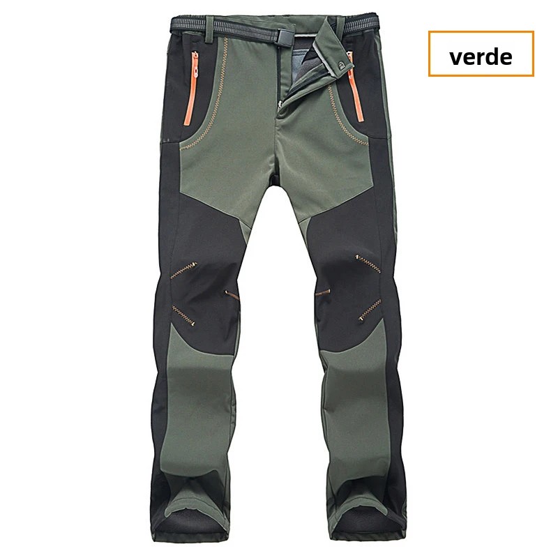 TK Pantalones De Senderismo De Invierno 2024 Terciopelo Cálidos Impermeables a Prueba De Viento Suaves Para Exteriores Trekking Camping Esquí Pantalones Para Hombres