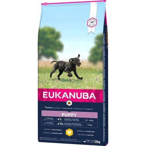 Eukanuba – Pienso para perros cachorros raza grande Eukanuba pollo. 15 Kg