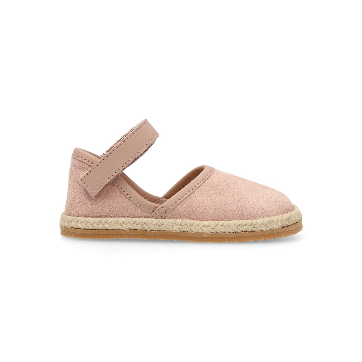Blanditos - Sandalias alpargata barefoot para niña, con puntera amplia y suela flexible sin drop, fabricadas en piel serraje suave