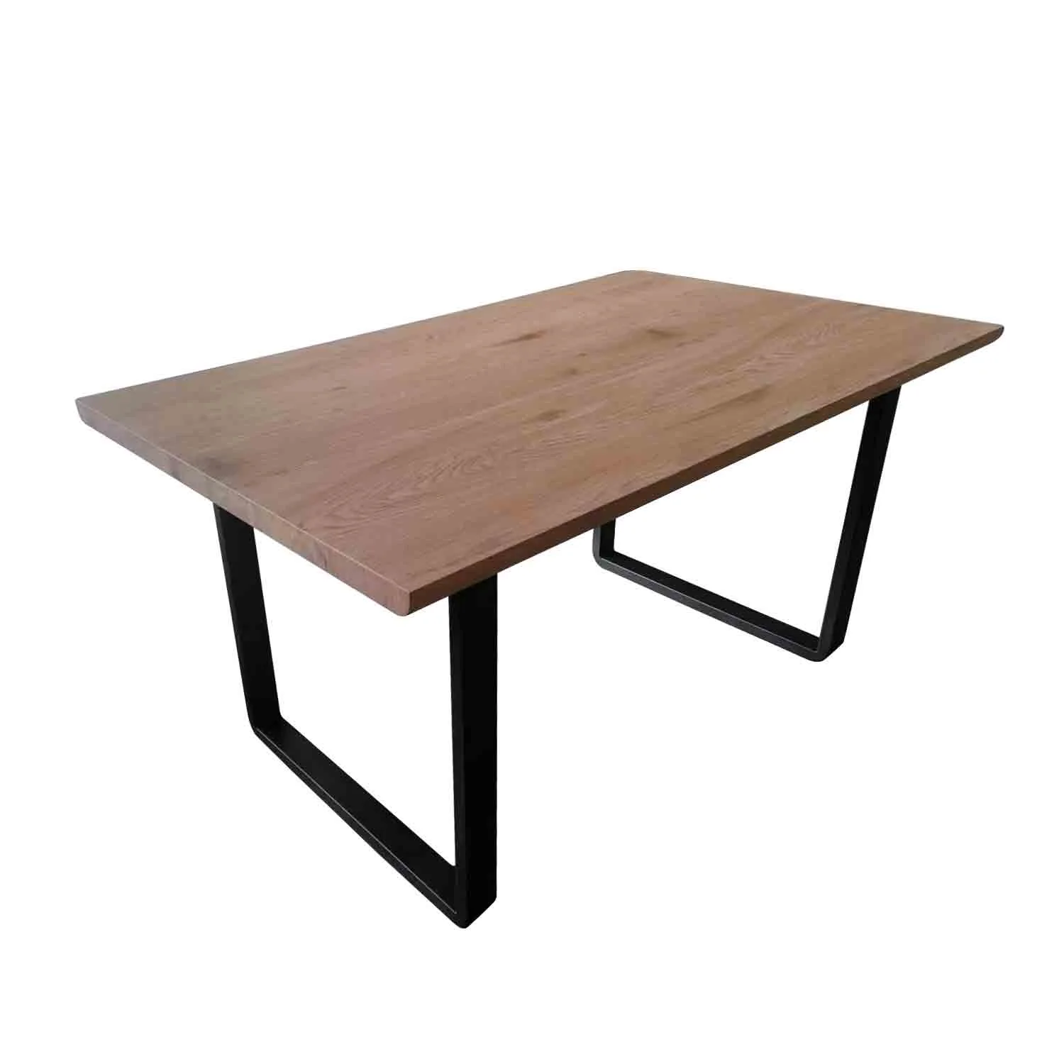 Lúzete - Mesa De Comedor Madera Natural/negro Beckett  Mdf Y Metal