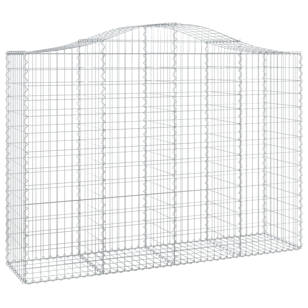 vidaXL Cestas gaviones 12 uds forma de arco hierro 200x50x140/160 cm
