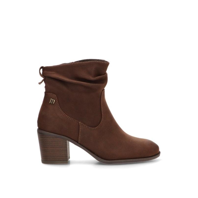 Botin Mustang - Mujer - Tacón Medio - Modelo 59501 - Color Café