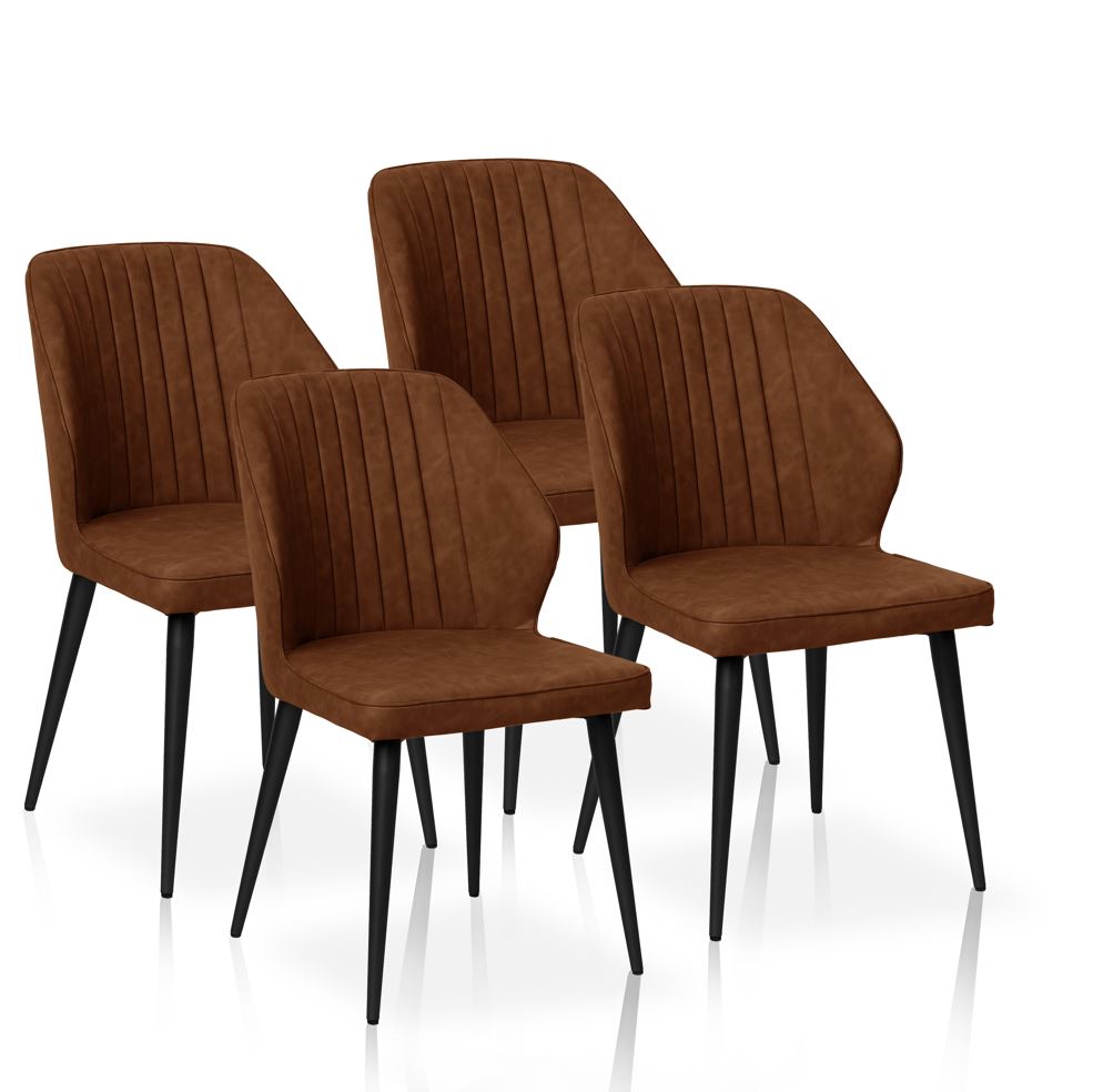 Furniture Style S.L. - Pack de 4 sillas de comedor estilo Industrial Modelo Triana