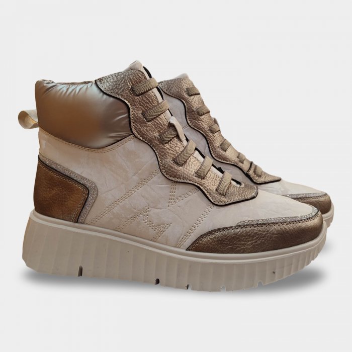 Botines Mysoft cómodos para mujer con cordones elásticos y cremallera, diseño versátil y aislamiento térmico para otoño e invierno