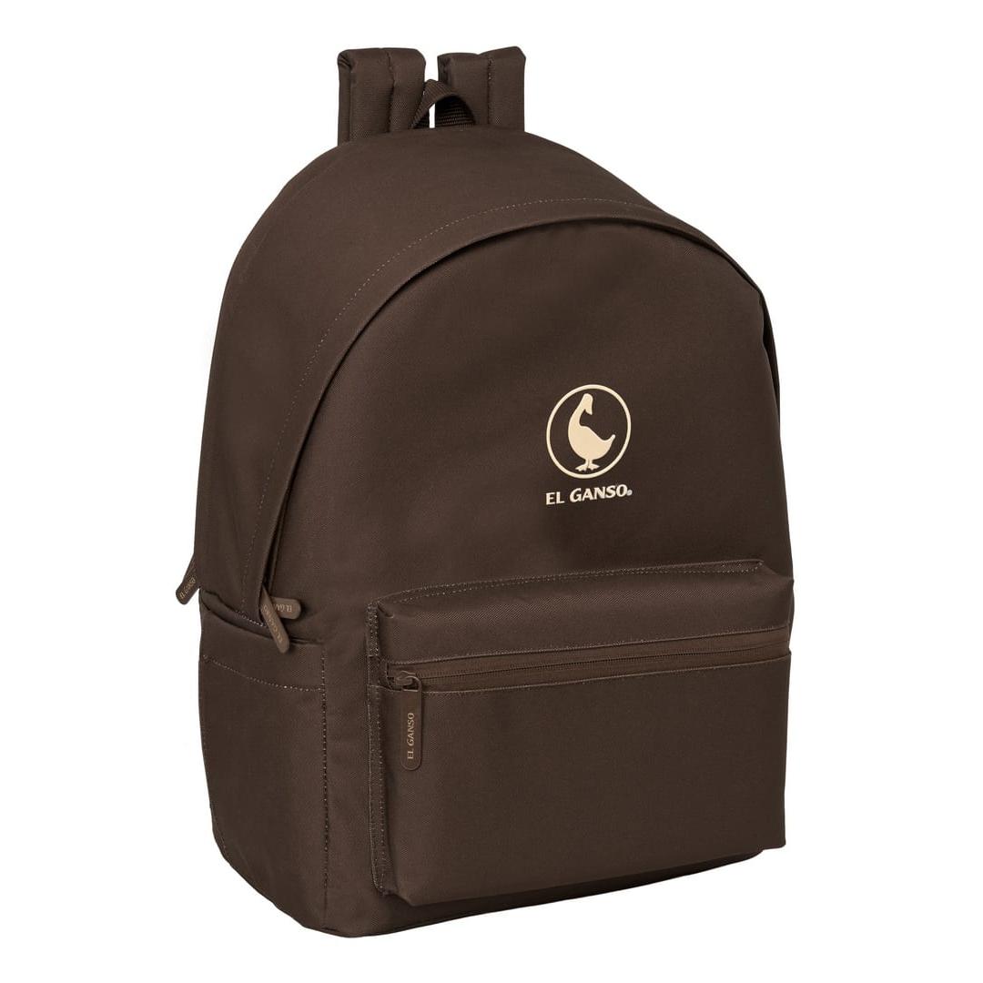 SAFTA | Mochilas Escolares El Ganso Basics para Portátil y Tablet Doble Compartimento con Cremallera 31 x 44 x 18 Cm (24,6 Litros), 6? y Tablet 11?, Conector USB, Bolsillo Antirrobo Trasero Acolchado, Espalda Ergonómica