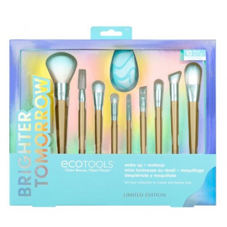 ECOTOOLS BRIGHTER TOMORROW SET DE BROCHAS DE MAQUILLAJE WAKE UP + MAKEUP