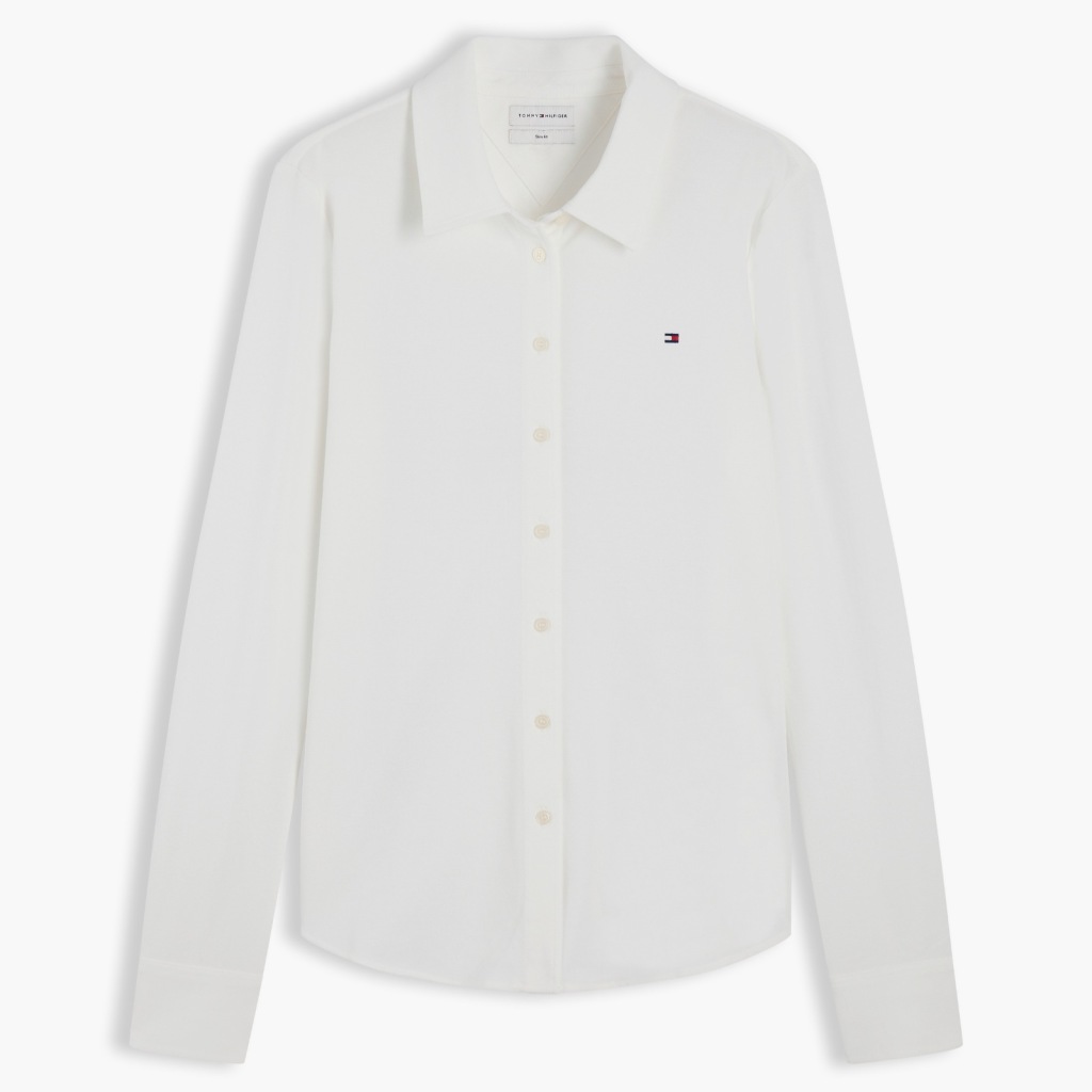 Camisas Mujer Marca Tommy Hilfiger Modelo Ww0ww43528 Slim Pique Btn Down