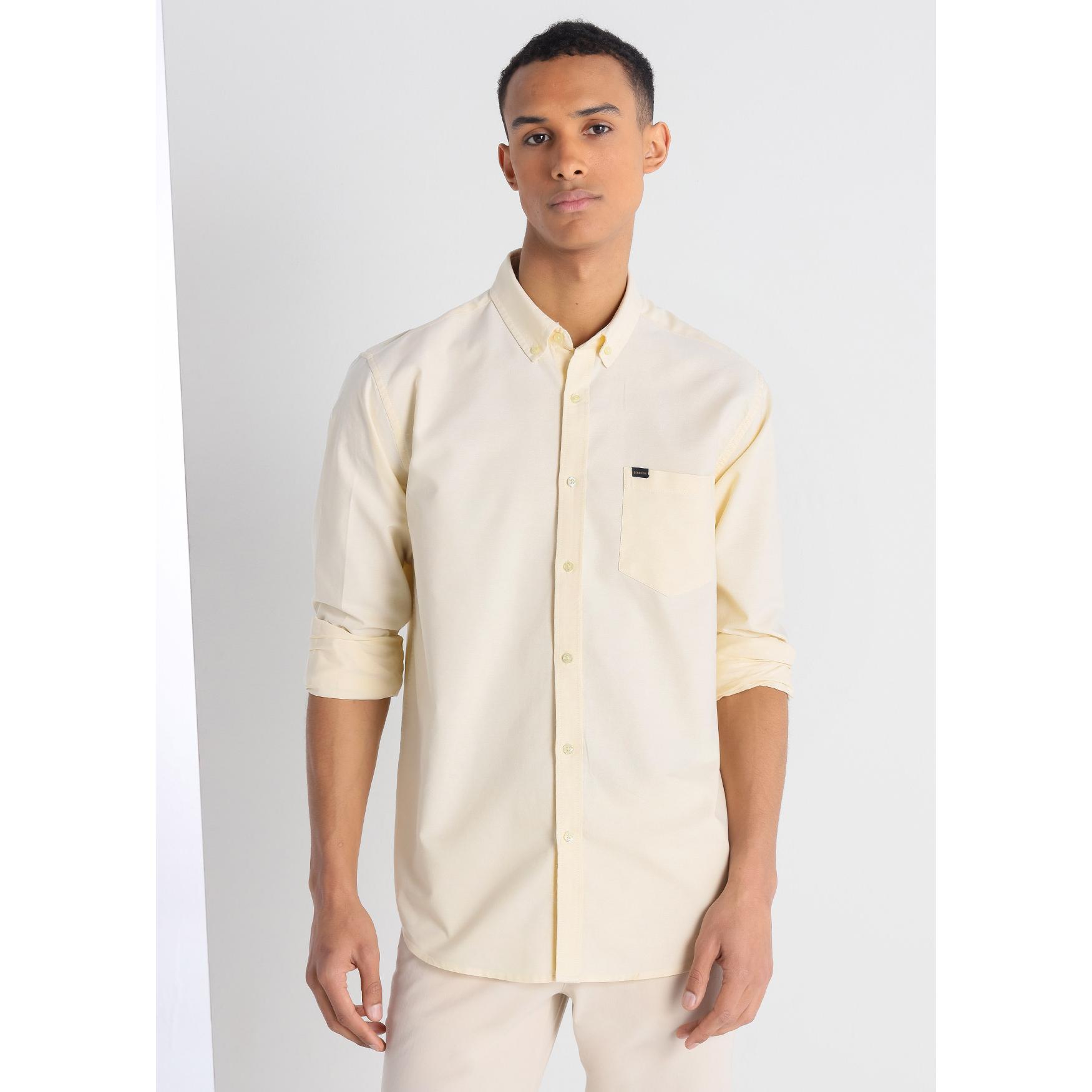 Camisa oxford amarillo claro